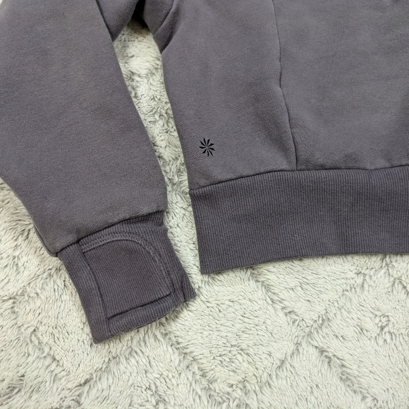 Athleta Girl Jacket Kids L/12 Purple Dusk Violet Retroactive Midi Full Zip Hood  - Picture 9 of 9